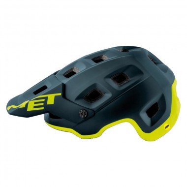 Casco Met Terranova Mips CE Petrol Blue Lime Green