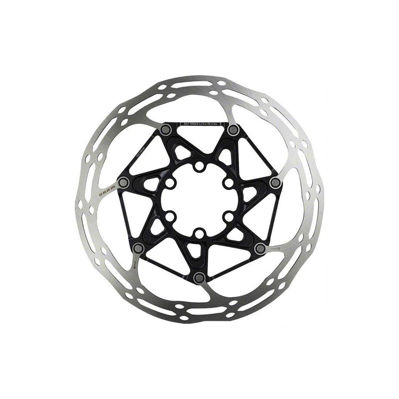 Rotor 180mm. Sram Centerline 2P Black ST Borde Redondeado