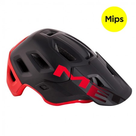 Casco Met Terranova Mips CE Black Red /Matt Glossy
