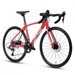 Bicicleta Ruta Infantil 20" Paco Pro Disc 2x10 vel. Roja