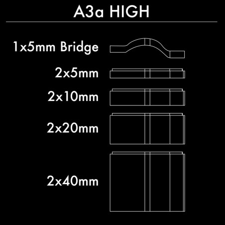 Elevador Profile Design A3A High Riser Kits (TRI) 5/10/20/40mm