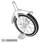 TT Repuesto Radio Flyer Rueda Delantera 12" c/ horquilla