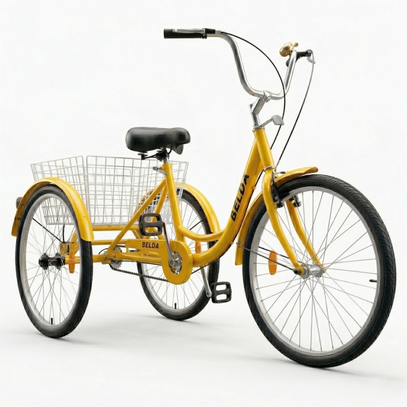 Triciclo 24" Para adultos Belda Amarillo