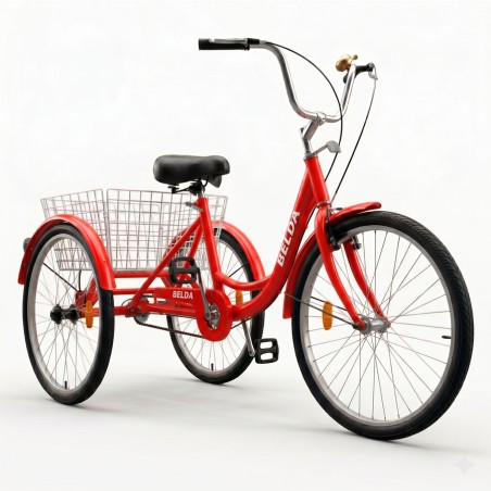 Triciclo 24" Para adultos Belda Rojo