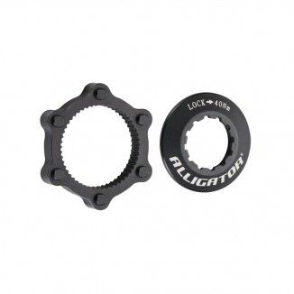 Adaptador Alligator Center Lock a 6 pernos negro