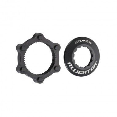 Adaptador Alligator Center Lock a 6 pernos negro
